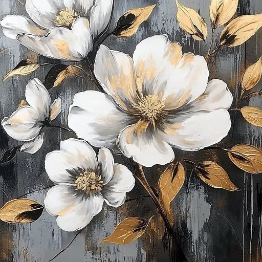 Golden Blossom Reflections - Wildrose Creations Canvas Print