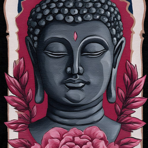 Buddha Tranquility Blossom Canvas Print