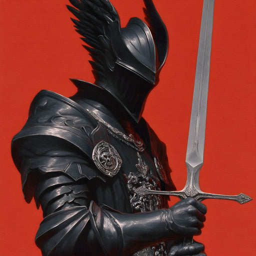 Midnight Vanguard Knight Oath Canvas Print