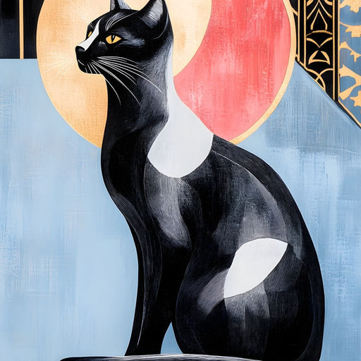 Feline Moonlit Elegance Canvas Print