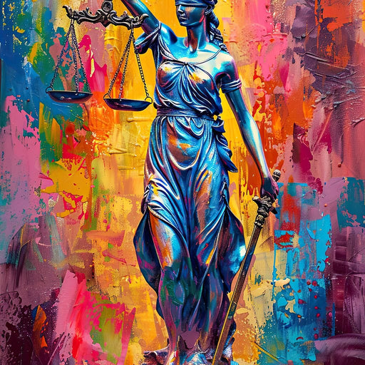 Justice Amongst Colors Reign Canvas Print