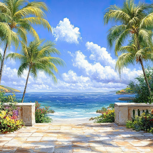 Tropical Gateway to Tranquility Canvas Print