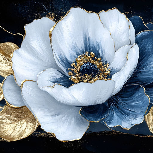 Golden Petals Midnight Harmony Canvas Print