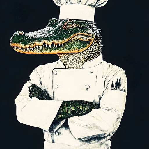 Gator Chef Culinary Humor Canvas Print