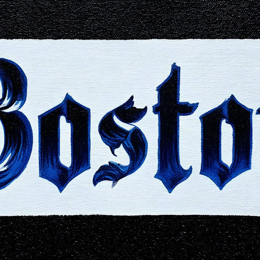 Majestic Boston Lettering Canvas Print