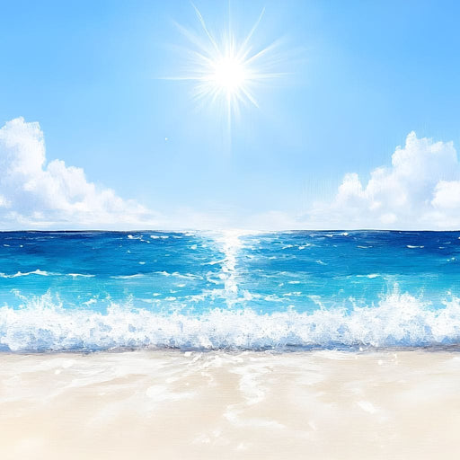 Endless Horizon Sunlit Beach Canvas Print