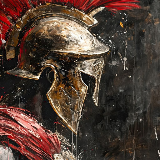 Spartan Solitude in Crimson Canvas Print
