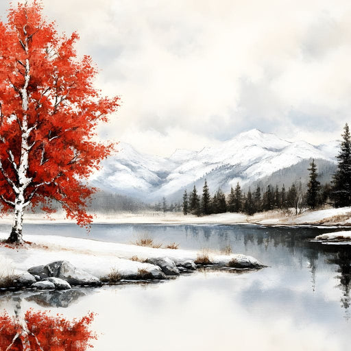 Majestic Reflection Among Pines Canvas Print