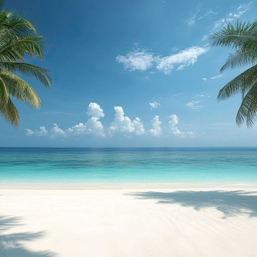 Tropical Tranquility Shoreline Canvas Print