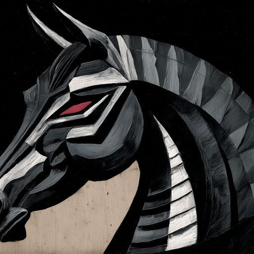 Iron Equine Spirit Descent Canvas Print