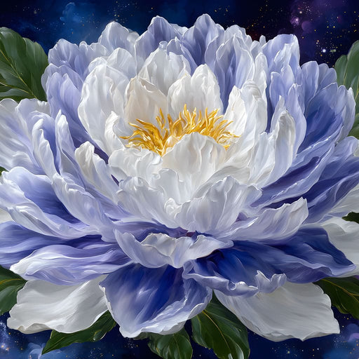 Starlit Peony Luminescence Canvas Print