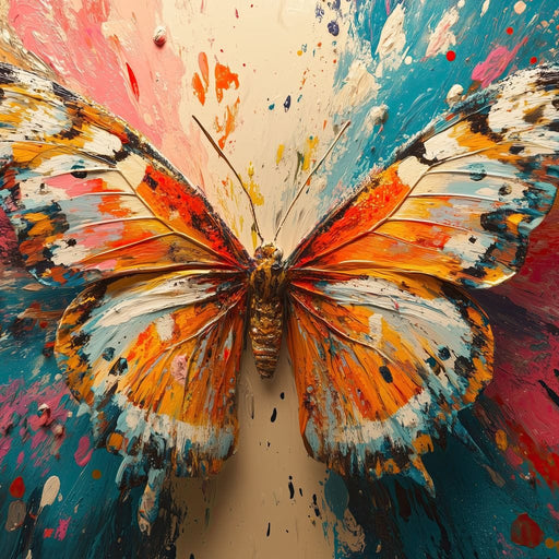 Butterfly Symphony Burst Canvas Print