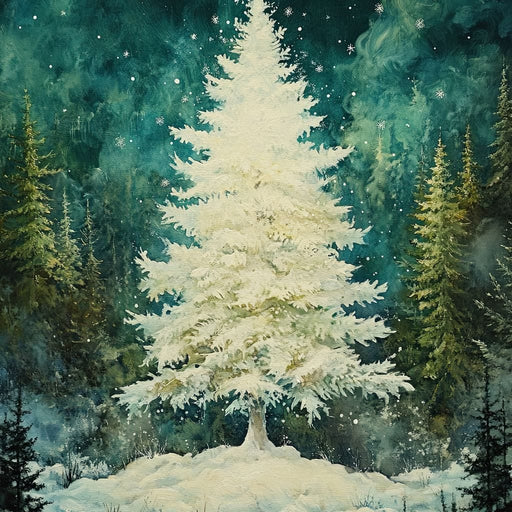 Enchanted Christmas Tree Radiance Canvas Print