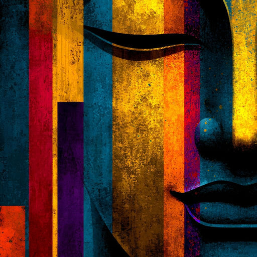 Radiant Stripes of Tranquil Face Canvas Print