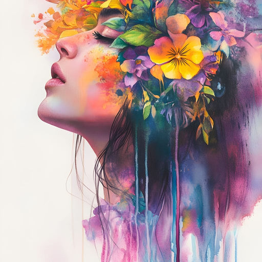 Floral Dreams Embrace Essence Canvas Print