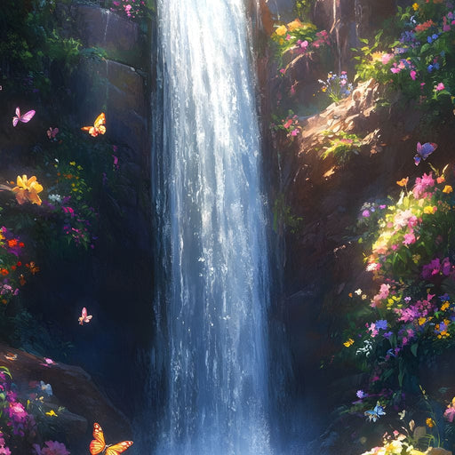 Gentle Cascade of Blossoms Canvas Print