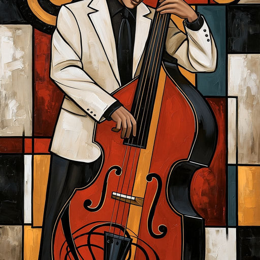 Cool Jazz Rhythm And The Upright Bass Canvas Print