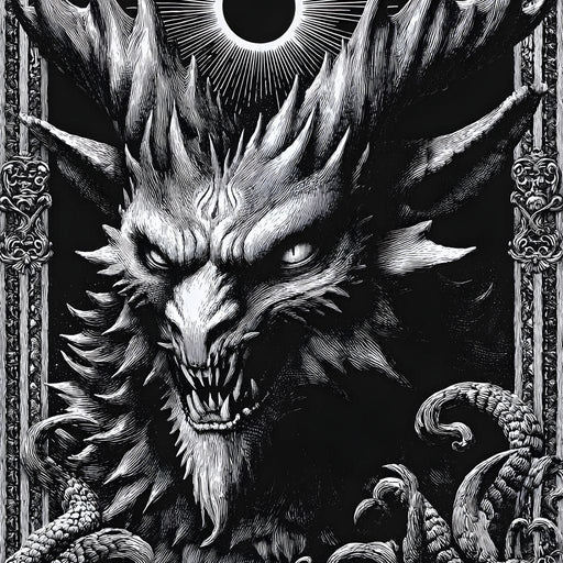 Nightmarish Eclipse Beast Lord Canvas Print