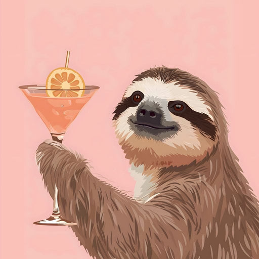 Sloth Toasts Citrus Bliss Vibes Canvas Print