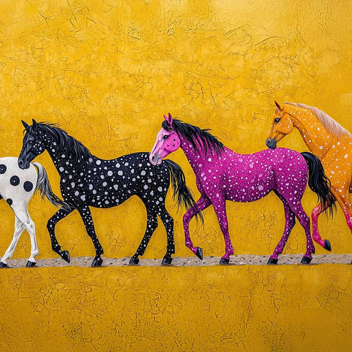 Polka Dot Stampede - TooplesArt Canvas Print