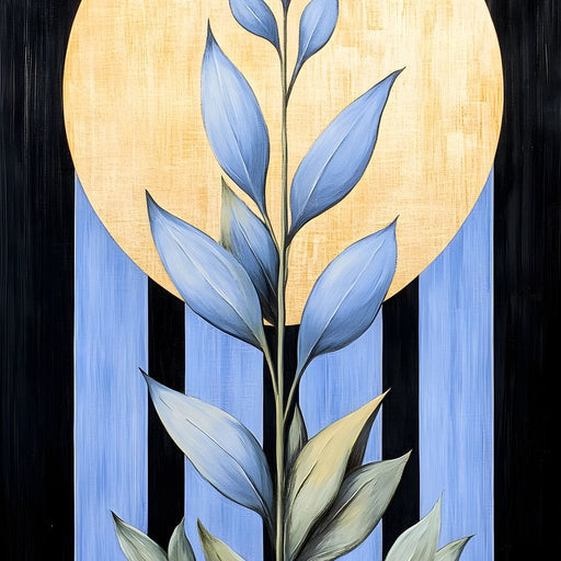 Golden Glow Leaf Reverie Canvas Print