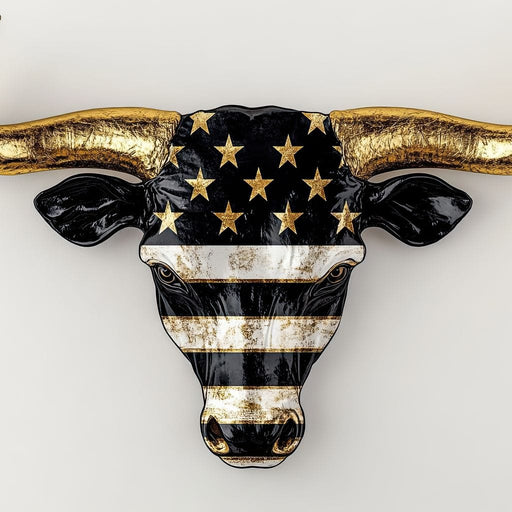 Majestic Gold Horned Bull Canvas Print