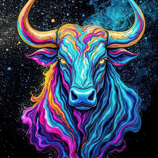 Bull of the Cosmos - TooplesArt Canvas Print