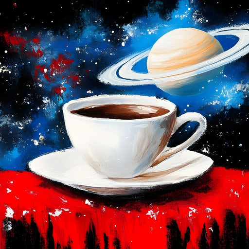 Saturn Brew Cosmic Journey Canvas Print