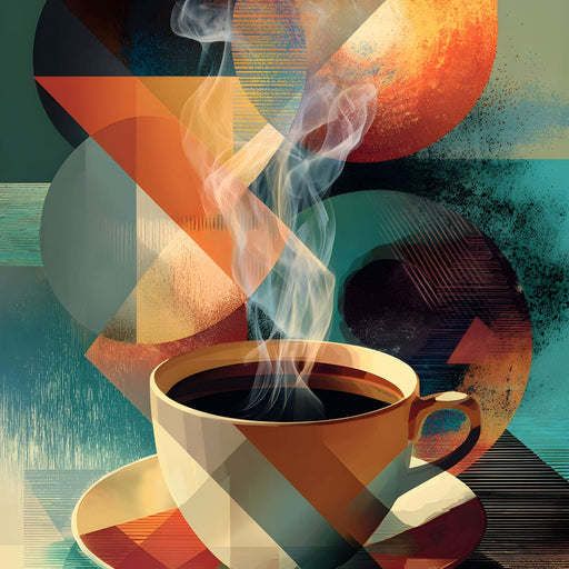 Geometric Morning Steam Ritual Canvas Print