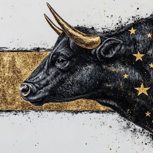 Golden Stargazer Bull Dream Canvas Print