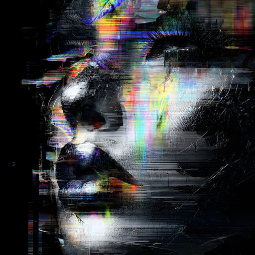 Prismatic Glitch Visage Canvas Print