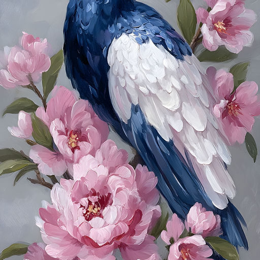 Peacock Among Blossoms Canvas Print