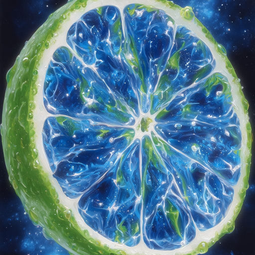 Galactic Lime Slice Radiance Canvas Print