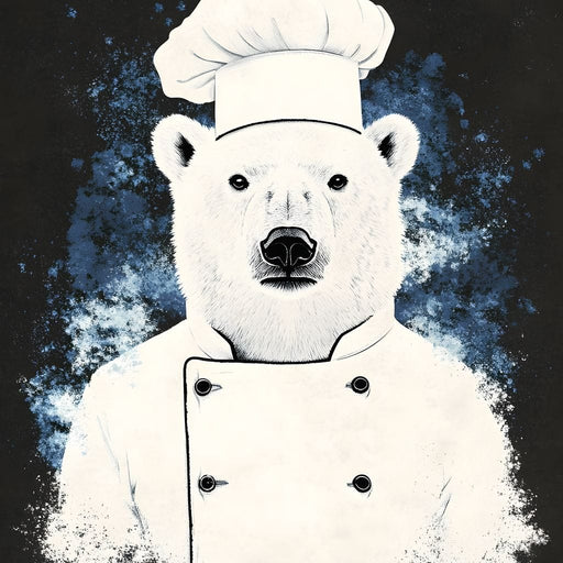 Polar Bear Chef Culinary Dreams Canvas Print