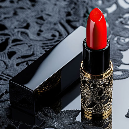 Elegance of Midnight Lipstick Canvas Print