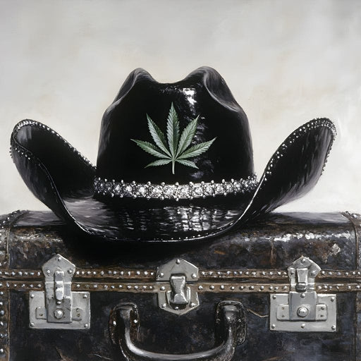 Cowboy Spirit on Vintage Case Canvas Print