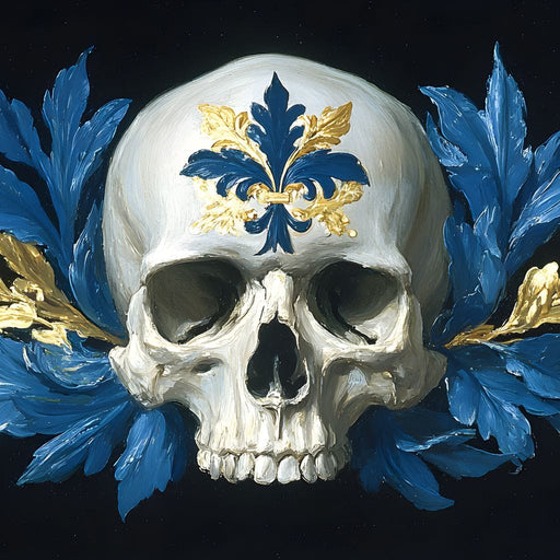 Fleur Skull Baroque Elegance Canvas Print