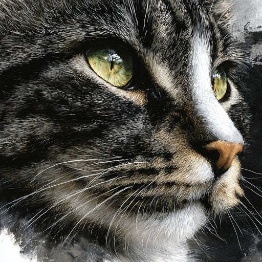 Golden Eyed Cat Portrait Canvas Print