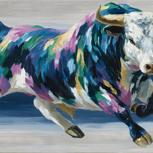 Charging Spectrum Bull Energy Canvas Print