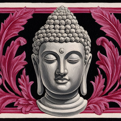Peaceful Buddha Floral Tranquil Zen Canvas Print