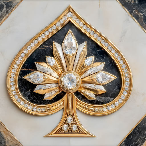 Golden Ace Diamond Blossom Canvas Print