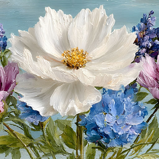 Pastel Meadow Floral Breeze Canvas Print