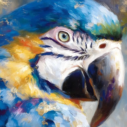 Tropical Macaw Gold Radiance - Neal Hackett Canvas Print