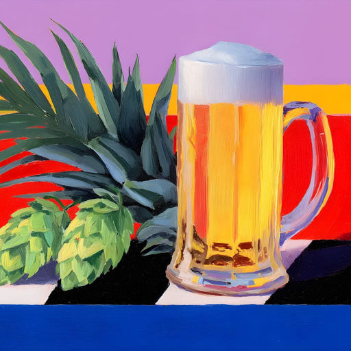 Hops and Lager Tropical Still Canvas Print