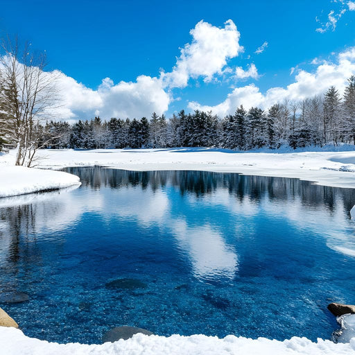 Crystal Winter Lake Reflections Canvas Print
