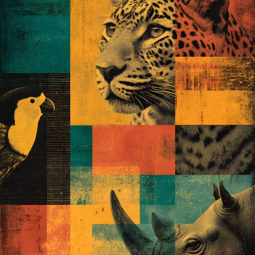 Savanna Mosaic Wild Majesty Canvas Print