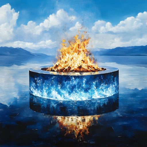 Blue Horizon Flame Enchantment Canvas Print