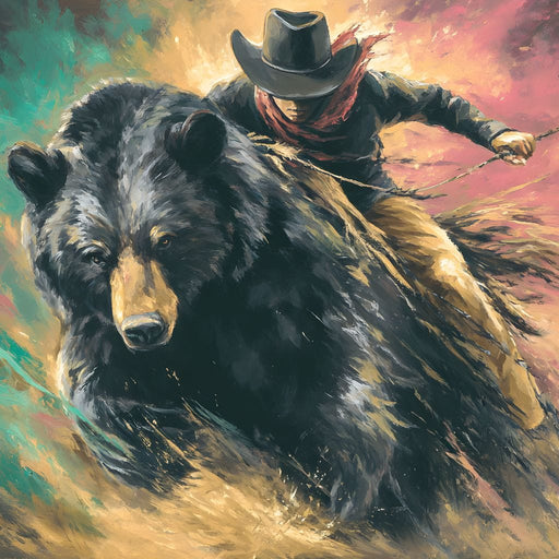 Wild Frontier Bearback Rider Fury Canvas Print