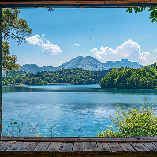 Serene Lakeside Retreat Canvas Print