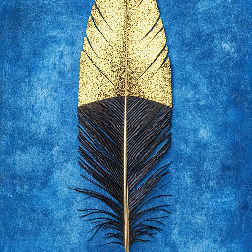 Golden Plume Harmony Canvas Print